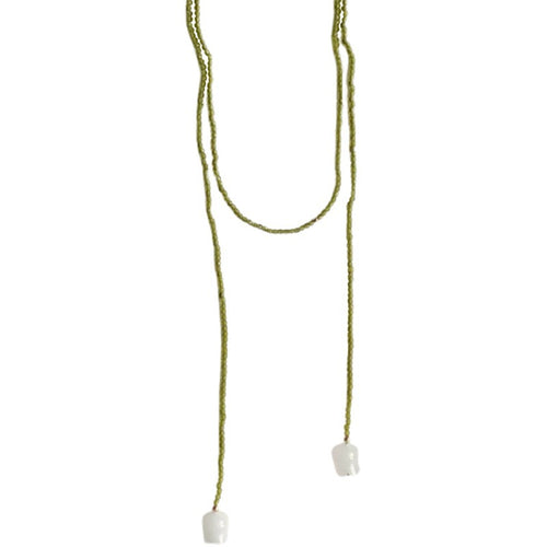 White Lily Winding Necklace
