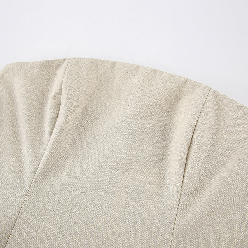 Cotton Linen Midi Dress