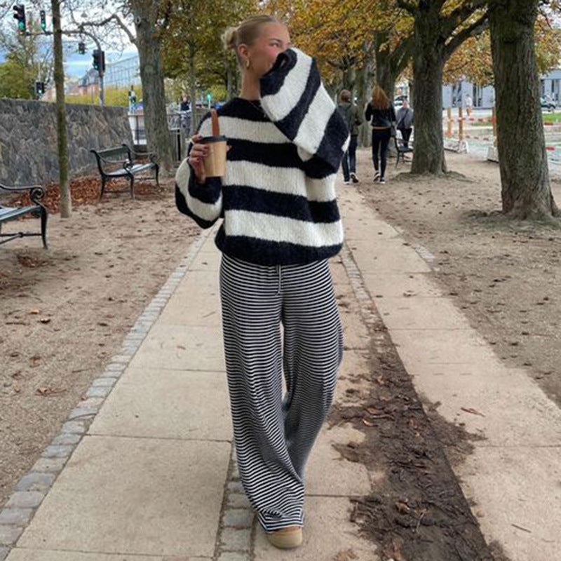 Casual Lace Up Home Wide-leg Pants
