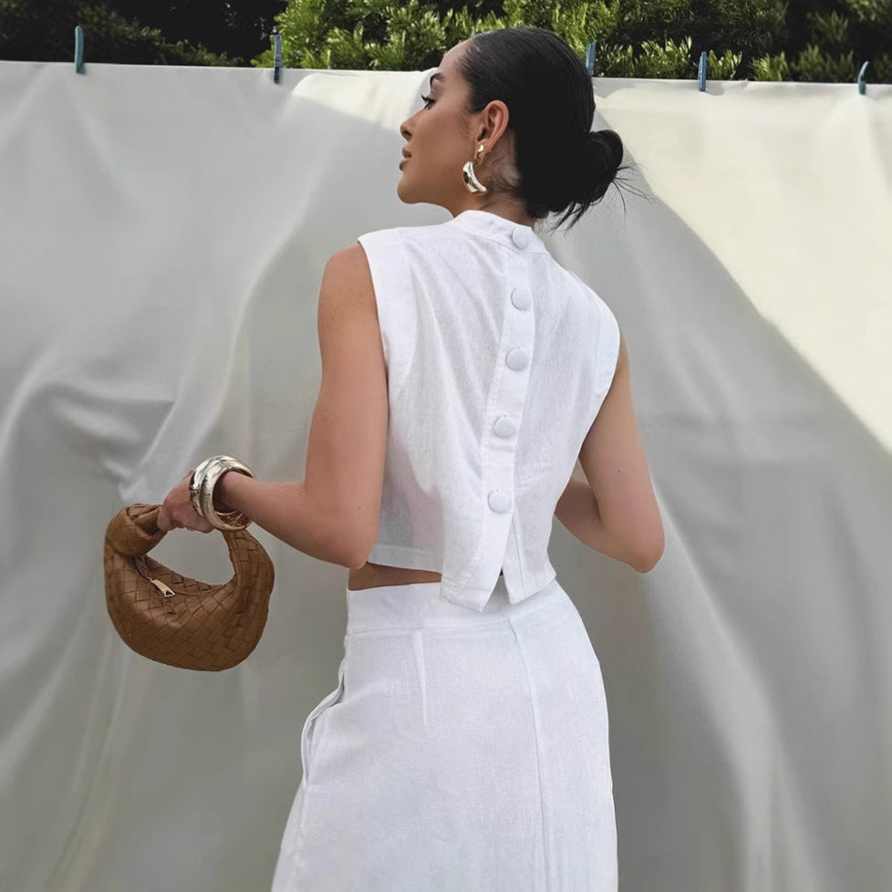 White Summer Two-Piece Set
