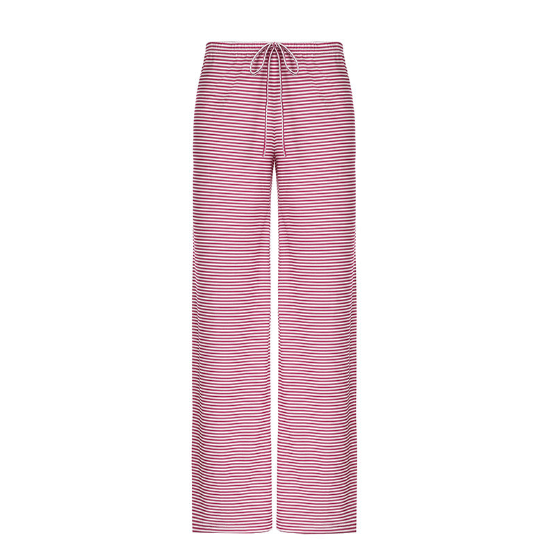 Casual Lace Up Home Wide-leg Pants