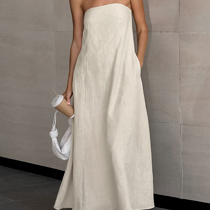 Cotton Linen Midi Dress