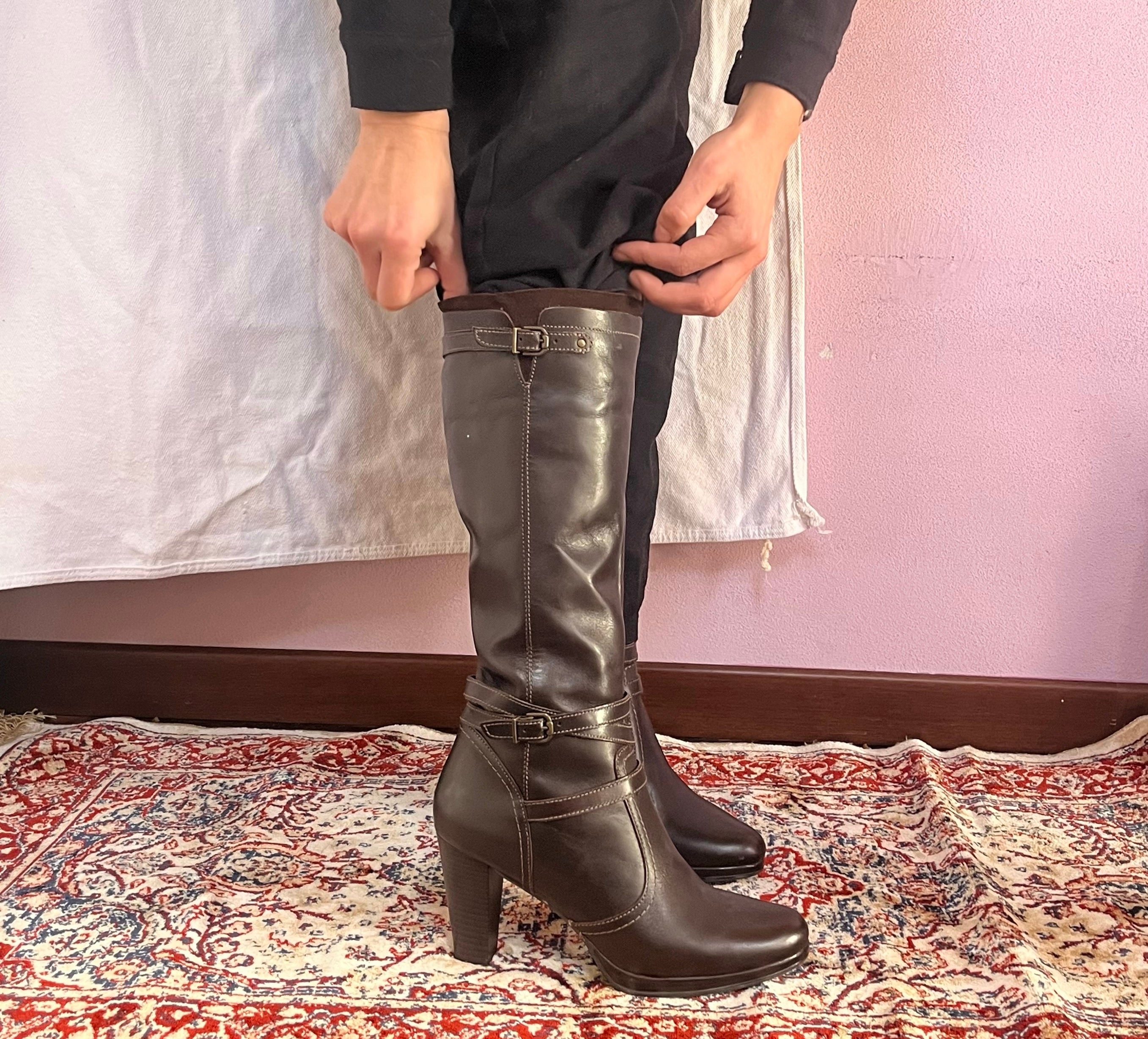 Sleek Brown Leather Boots