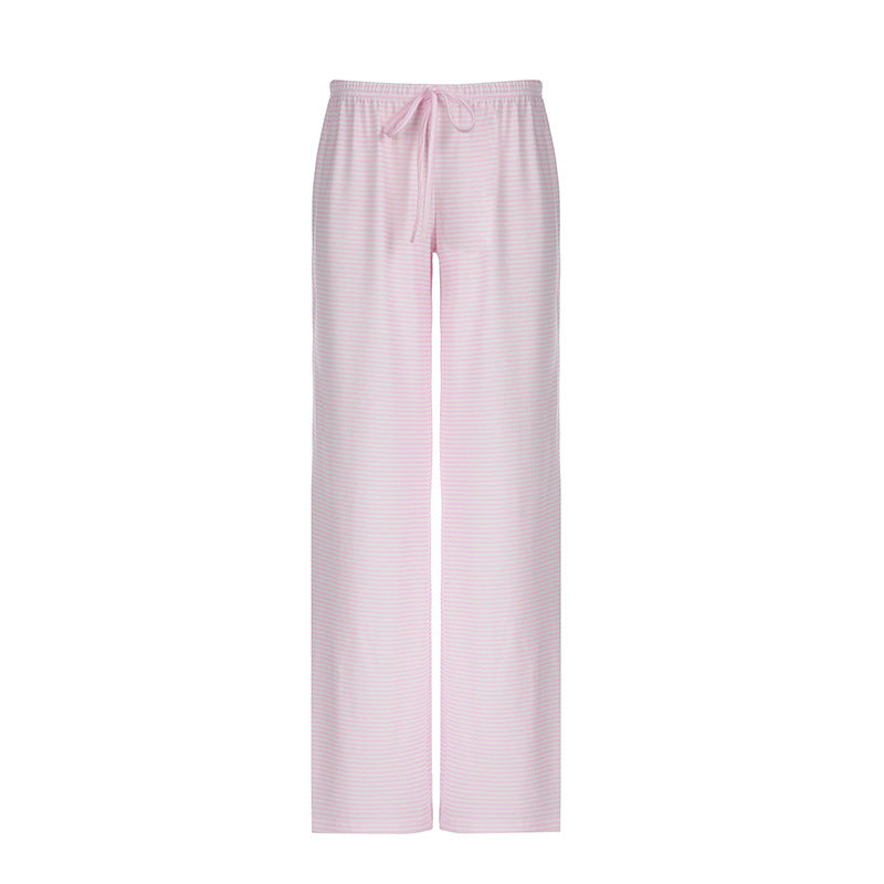 Casual Lace Up Home Wide-leg Pants