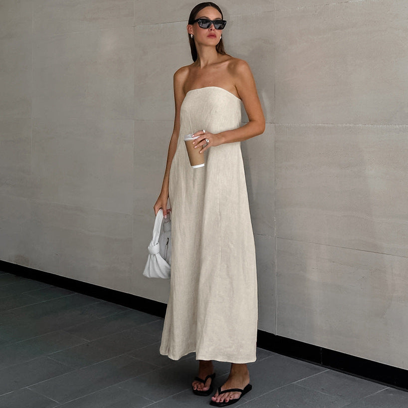 Cotton Linen Midi Dress