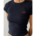 Round Neck Pullover Short Sleeve Top